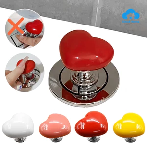 🌤️COD🌤️Nút dán nhấn xả nước bồn cầu - tay nắm cửa đa năng hình trái tim tiện lợi