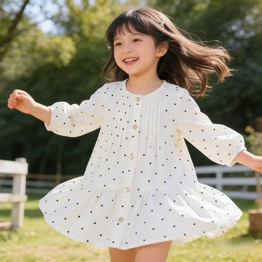 Váy bé gái xuất dư HzM TQ0041 4-6M đến 3-4Y (5-16kg) 2 màu dễ thương phong cách nhẹ nhàng