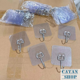 Set 5 / Set 10 Móc INOX Trong Suốt Treo Đồ Dán Tường Đa Năng, Móc INOX Trong Treo Vật Dụng Tiện Lợi