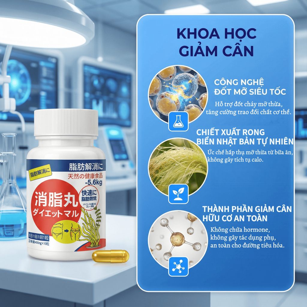 Hỗ Trợ Đốt Cháy Mỡ, Ngăn Chặn Hấp Thụ Mỡ | Viên Giảm Cân SAUSANDO Công Thức Nhật Bản Chính Hãng 10 Viên
