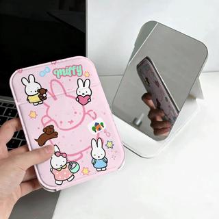 Gương gấp trang điểm in thỏ Miffy dễ thương, di động, chống gãy, cho học sinh nữ