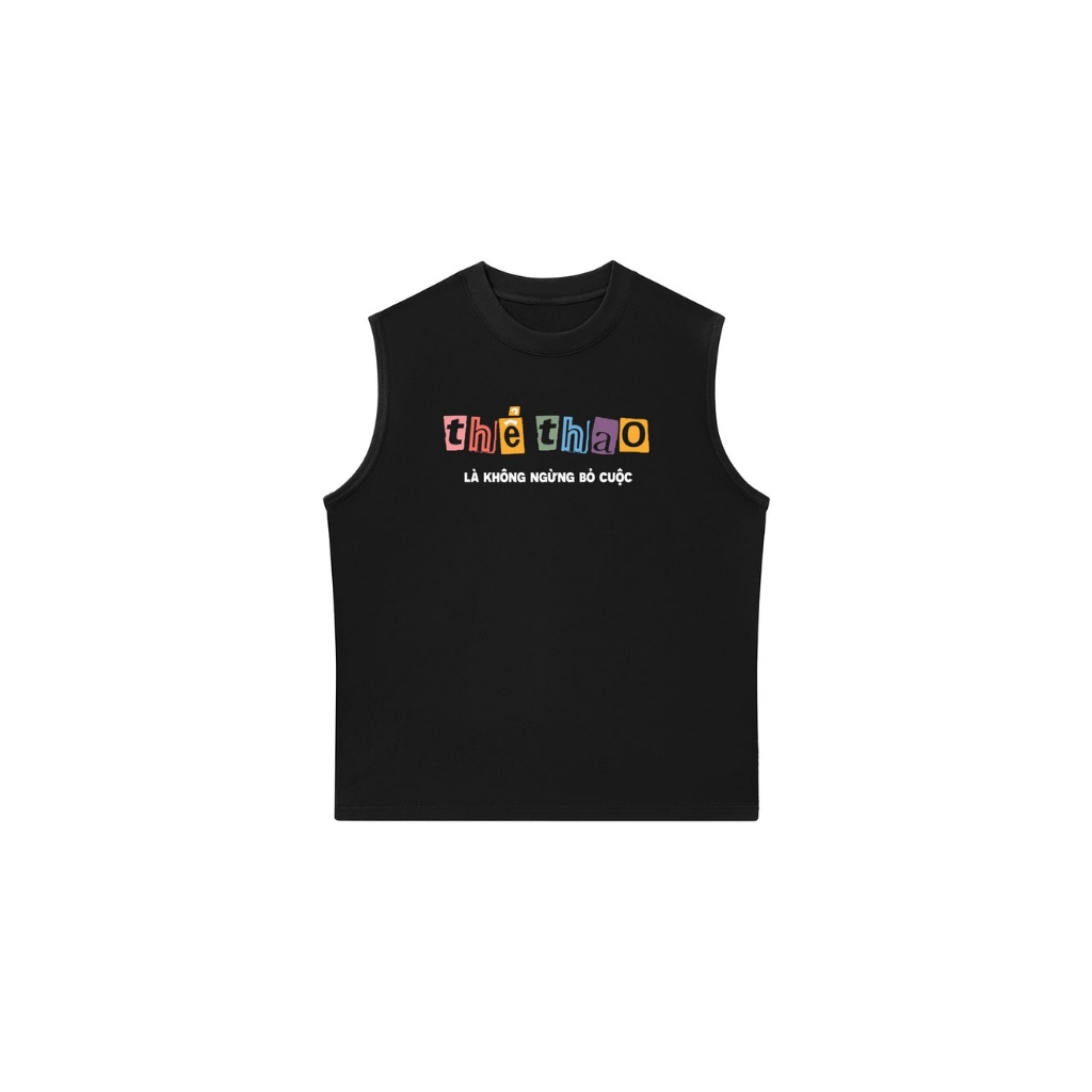 Áo Vớ Vẩn Vui Tươi Áo Ba Lỗ THỂ THAO LÀ KHÔNG NGỪNG BỎ CUỘC Áo Tanktop Redlabel TT77