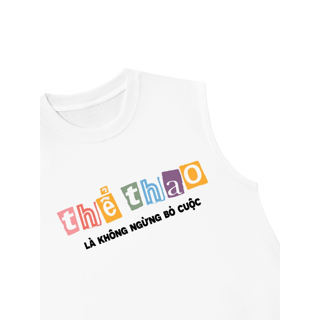Áo Vớ Vẩn Vui Tươi Áo Ba Lỗ THỂ THAO LÀ KHÔNG NGỪNG BỎ CUỘC Áo Tanktop Redlabel TT77