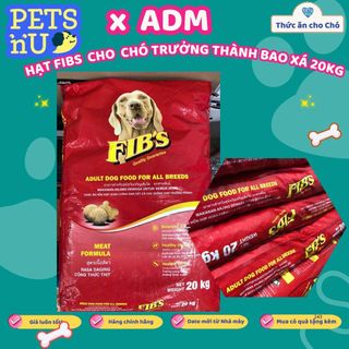 [CHÍNH HÃNG] [ GIÁ TỐT] BAO XÁ 20KG Fib's - Thức ăn hạt cho chó trưởng thành.