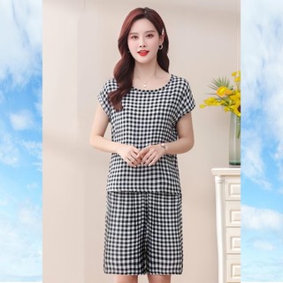 Đồ bộ nữ quần ngố, áo cộc 𝗟𝗮𝗻𝗹𝗲𝗲 𝗦𝗵𝗼𝗽 Mã 0N