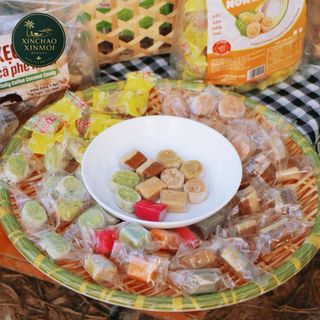 [25.06] Kẹo Dừa Mềm Thập Cẩm Quê Dừa Túi 500g - Đặc Sản Bến Tre, Dẻo Mềm, Nhiều Vị (Sầu riêng, cà phê, dâu tây,...)