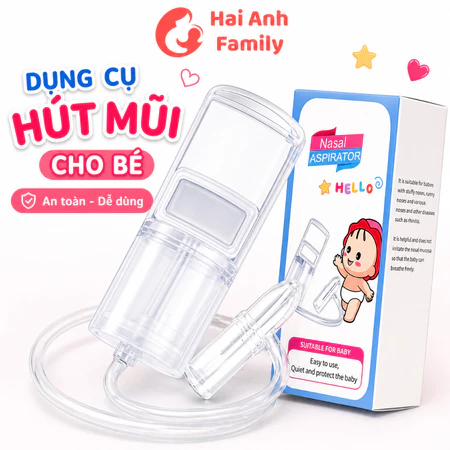 Dụng cụ hút mũi kéo tay thế hệ mới chất liệu nhựa nguyên sinh, lực hút mạnh an toàn cho bé