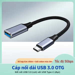 Cáp USB Type C Sang USB 3.0 OTG NYT Dù Hợp Kim Tốc Độ Cao 5Gbps