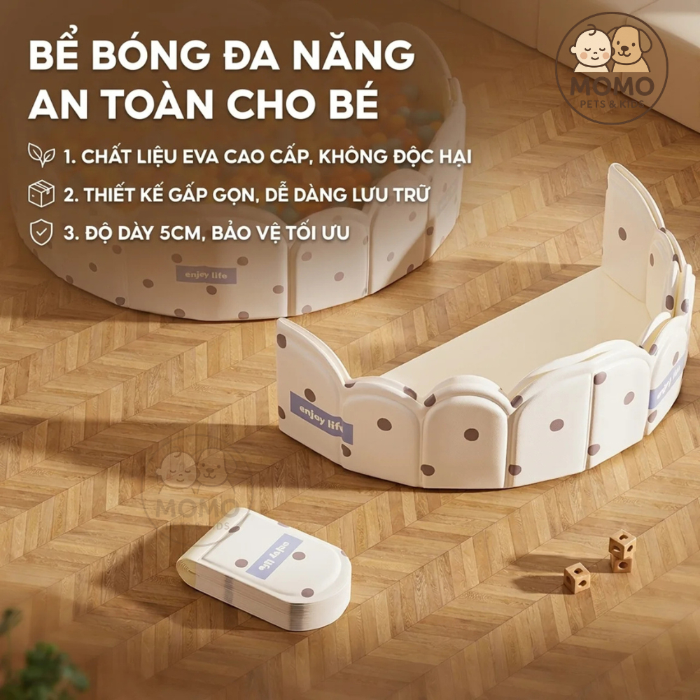 Bể bóng cho bé bằng nhựa PVC cao cấp cho bé có thể gấp gọn có kích thước lớn cho bé vui chơi phong Cách Hàn Quốc cho bé