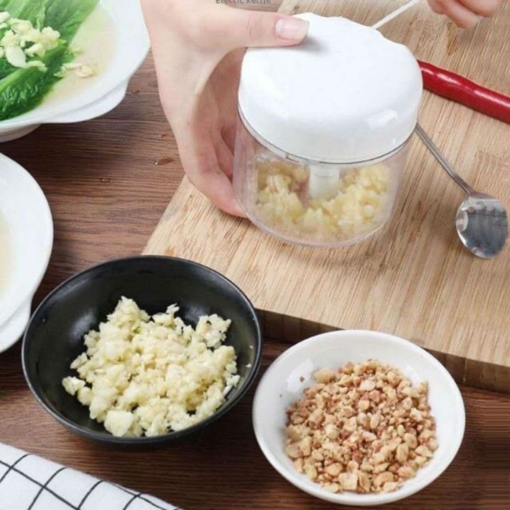 Máy Xay Mini Cầm Tay ALO HOME Dụng Cụ Băm Tỏi Ớt Xay Thịt Rau Củ Nhỏ Gọn Tiện Lợi