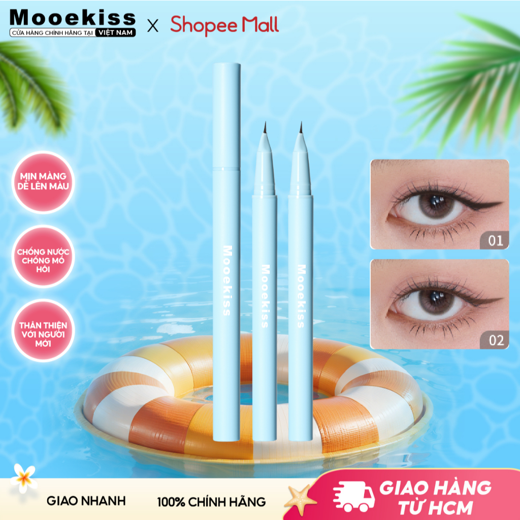 [MỚI] Chì kẻ mắt Mooekiss Chống nước Chống mồ hôi Chống lem Phù hợp cho người mới bắt đầu (0.6ml)