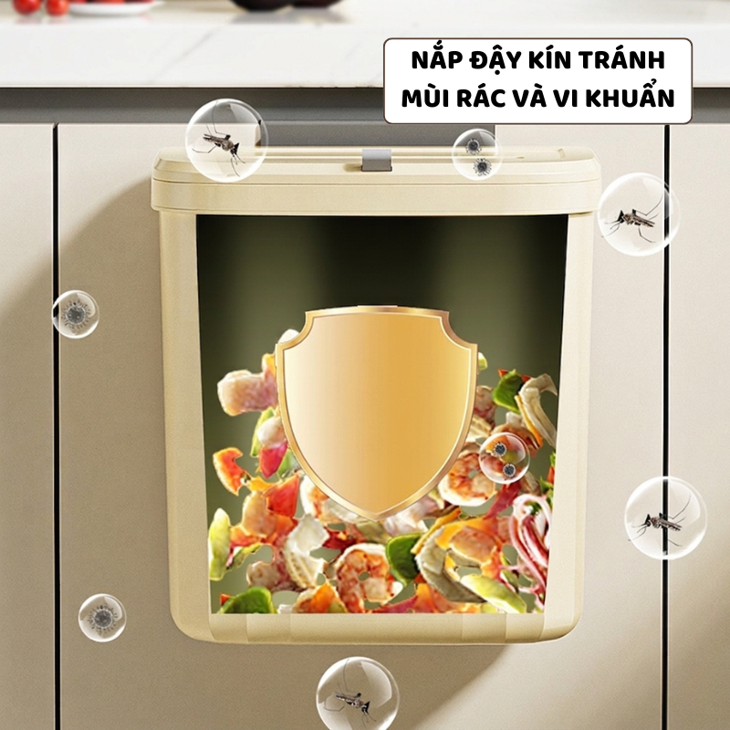 Thùng Rác Treo Tủ Bếp ENODA HOME,Thùng Rác Nắp Lật Gắn Tường Thông Minh Tiện Dụng TR320