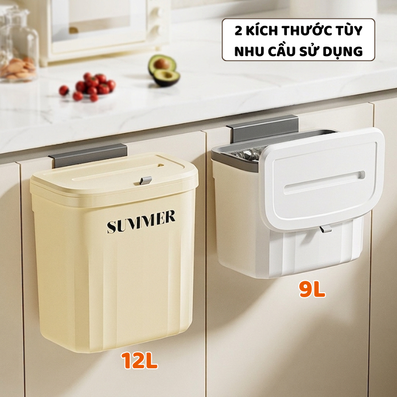 Thùng Rác Treo Tủ Bếp ENODA HOME,Thùng Rác Nắp Lật Gắn Tường Thông Minh Tiện Dụng TR320