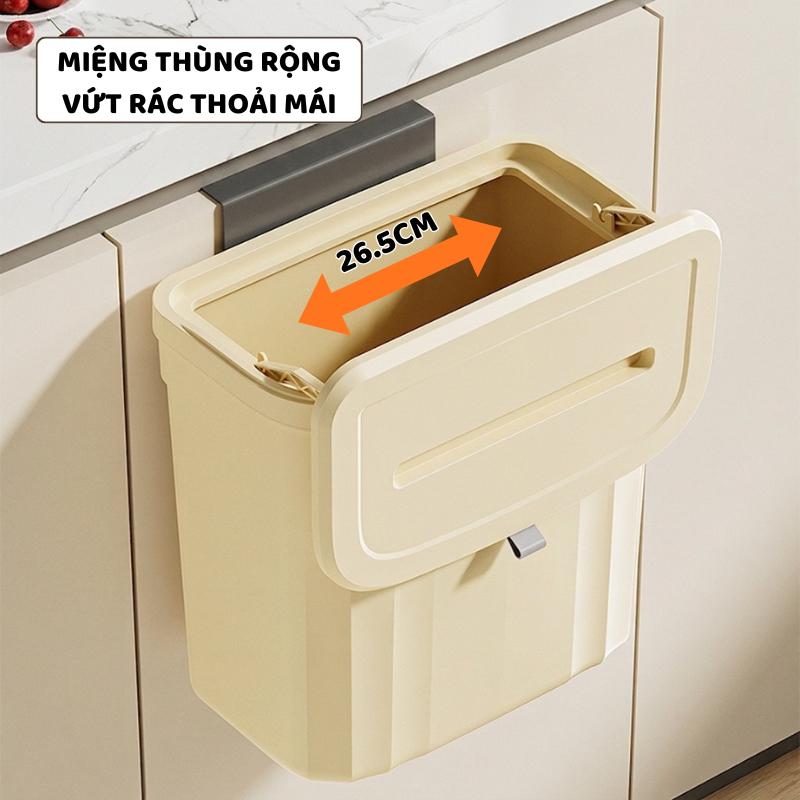Thùng Đựng Rác Treo Tủ Bếp ENODA HOME, Thùng Rác Treo Tường Nắp Lật 2 Chiều Thông Minh Tối Giản TR320