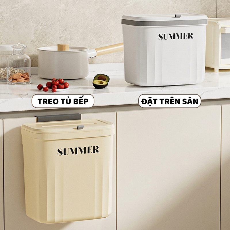 Thùng Rác Treo Tủ Bếp ENODA HOME,Thùng Rác Nắp Lật Gắn Tường Thông Minh Tiện Dụng TR320