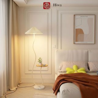 Đèn Cây Uốn Sóng Vintage – Đèn Đứng Trang Trí Phòng Ngủ Ấm Áp