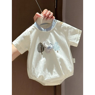 Bodysuit cho bé in hoạt hình 3D, body cộc tay bé trai bé gái chất cotton mềm mát