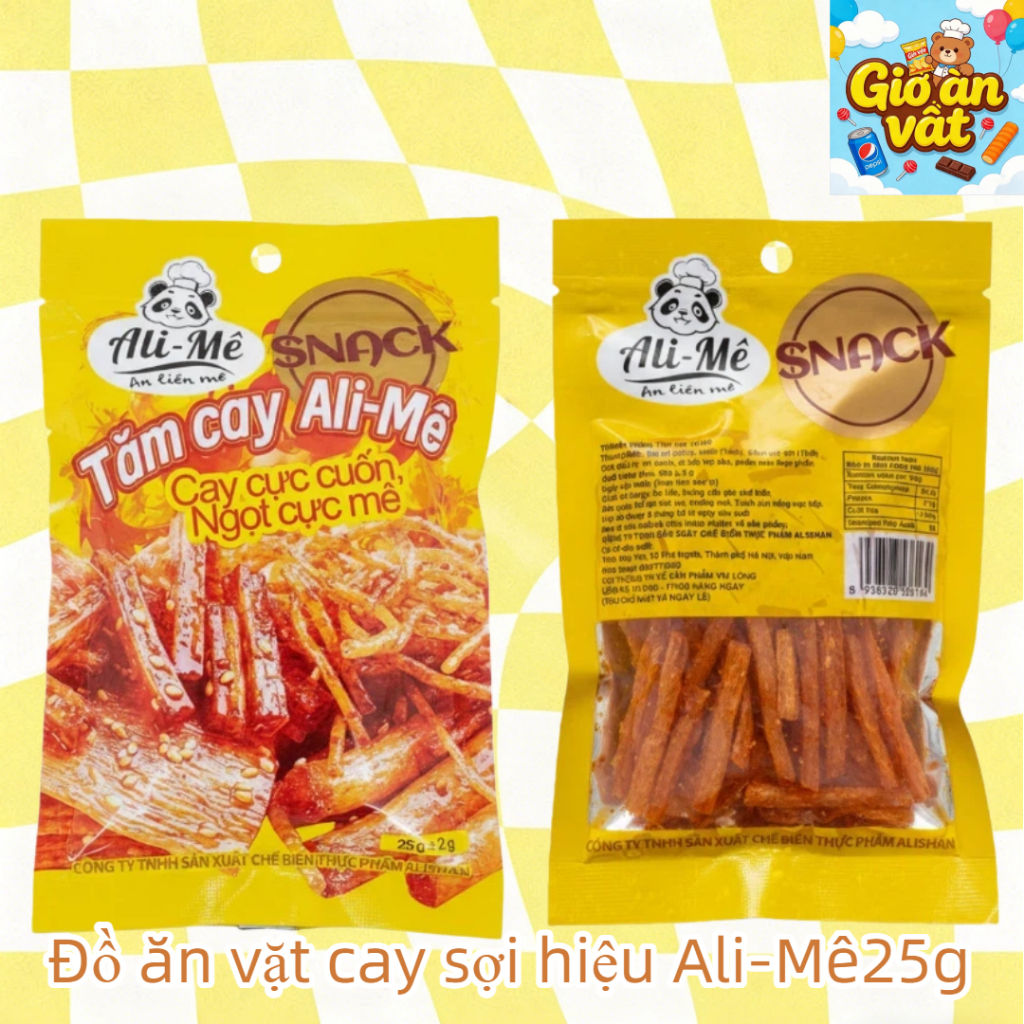 Snack Khăn Gói Cay Ali-Mê 25g Ăn vặt hot trend
