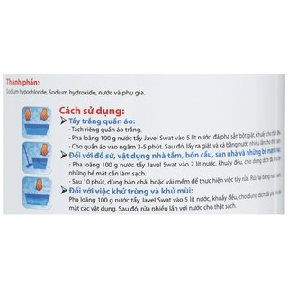 Nước tẩy trắng Javel Swat 1L