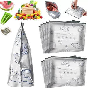 Combo 30 50 Túi Zip Bạc Đựng Thực Phẩm Tủ Lạnh, Ngăn Mùi, An Toàn Tiên Lợi, Tái Sử Dụng