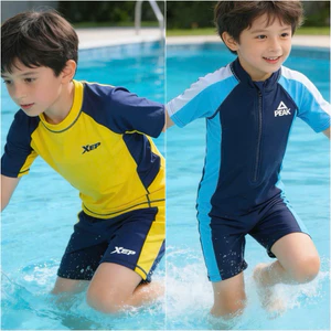 Đồ bơi bé trai chống nắng UPF 40-50 A1045 – đồ bơi liền thân cho bé 10-32kg size 100-160, chất nhanh khô