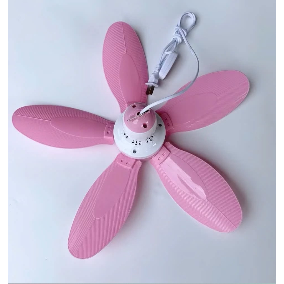 Quạt treo mùng 5 cánh 50cm siêu mát, quạt treo màn cho phòng trọ phòng ngủ
