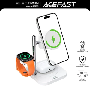 Đế sạc không dây 4 trong 1 ACEFAST E39 tích hợp đèn ngủ, trạm sạc điện thoại, đồng hồ và tai nghe, thiết kế để bàn