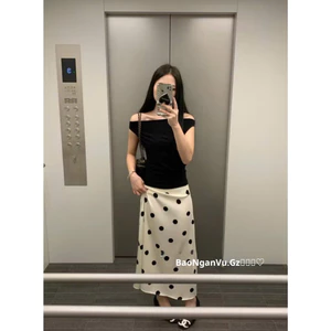 Chân Váy Lụa Bi To Wg,We { Dài 84cm }