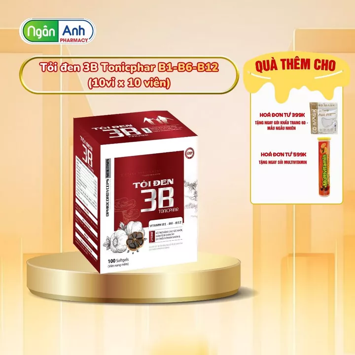 Thực phẩm bảo vệ sức khỏe TỎI ĐEN 3B TONICPHAR