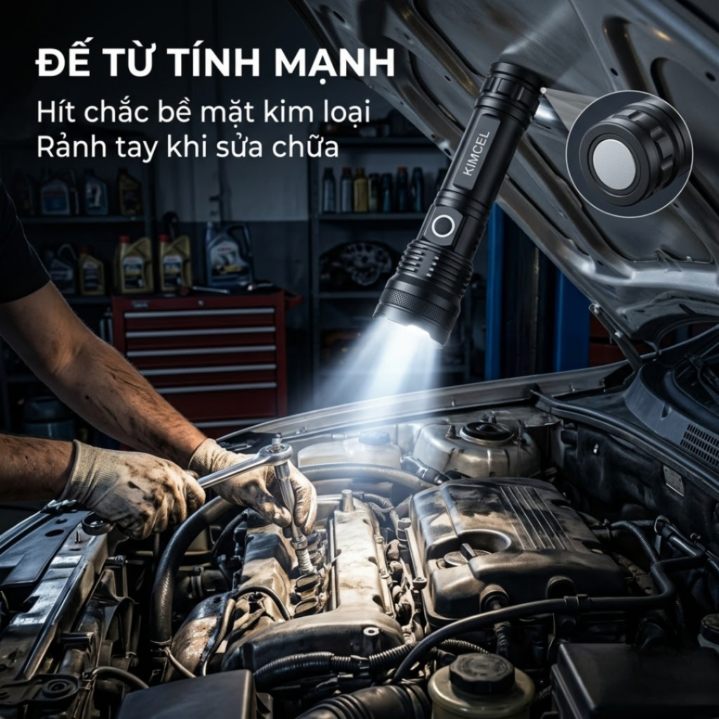 Đèn pin siêu sáng XHP50-Sản phẩm chính hãng -Đèn pin cầm tay