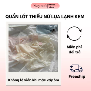 Quần lót nữ lụa lạnh cao cấp 100% cotton 7A không viền mềm mịn mỏng nhẹ thoáng khí mặc êm - Maysoft QL04 7A