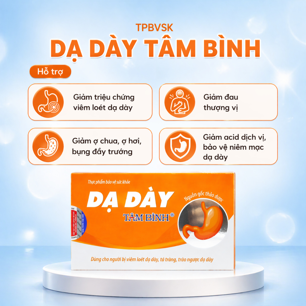 [Combo 6] Dạ dày Tâm Bình - Hỗ Trợ Giảm Viêm Loét Dạ Dày, Tá Tràng, Trào Ngược Dạ Dày