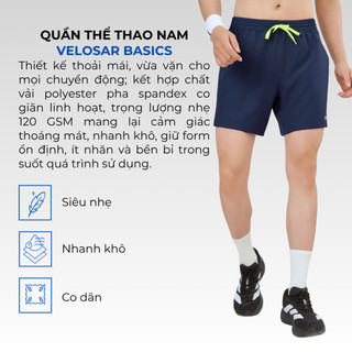Quần Shorts Thể Thao Nam VELOSAR RSP-60035 – Nhẹ, Nhanh Khô, Co Giãn, Thoáng Mát