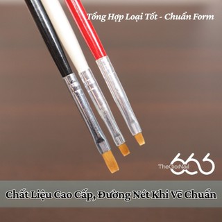Cọ Bản Vuông Đầu Vẽ Nail Mỹ Thuật Chuẩn USA – Cọ Gel Bản Dẹp, Tán Gel Mịn, Vẽ French & Ombre Cọ Vẽ Mỹ Thuật Nail666