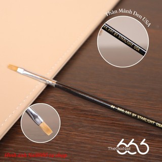 Cọ Bản Vuông Đầu Vẽ Nail Mỹ Thuật Chuẩn USA – Cọ Gel Bản Dẹp, Tán Gel Mịn, Vẽ French & Ombre Cọ Vẽ Mỹ Thuật Nail666
