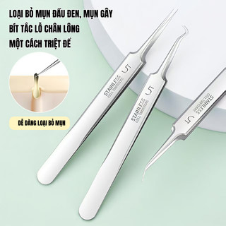 Bộ dụng cụ lấy mụn 8 món kèm hộp, bộ nặn mụn chuyên dụng, làm sạch mụn đầu đen, chăm sóc da mặt
