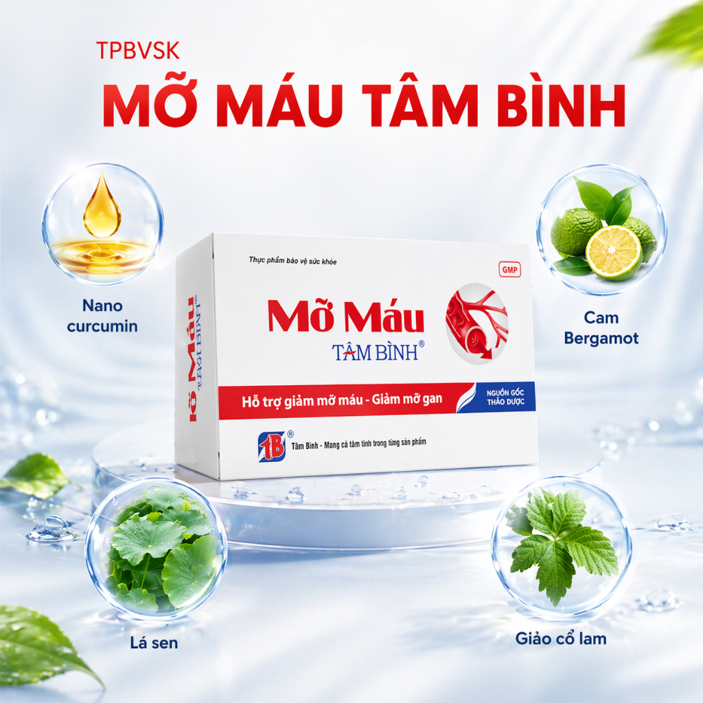 [Combo 5 tặng 1] Mỡ Máu Tâm Bình - Hỗ trợ giảm mỡ máu, giảm mỡ gan