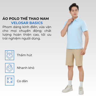 Áo Polo Thể Thao Nam VELOSAR LPS-60001 – Pique Thoáng Khí, Nhanh Khô, Co Giãn