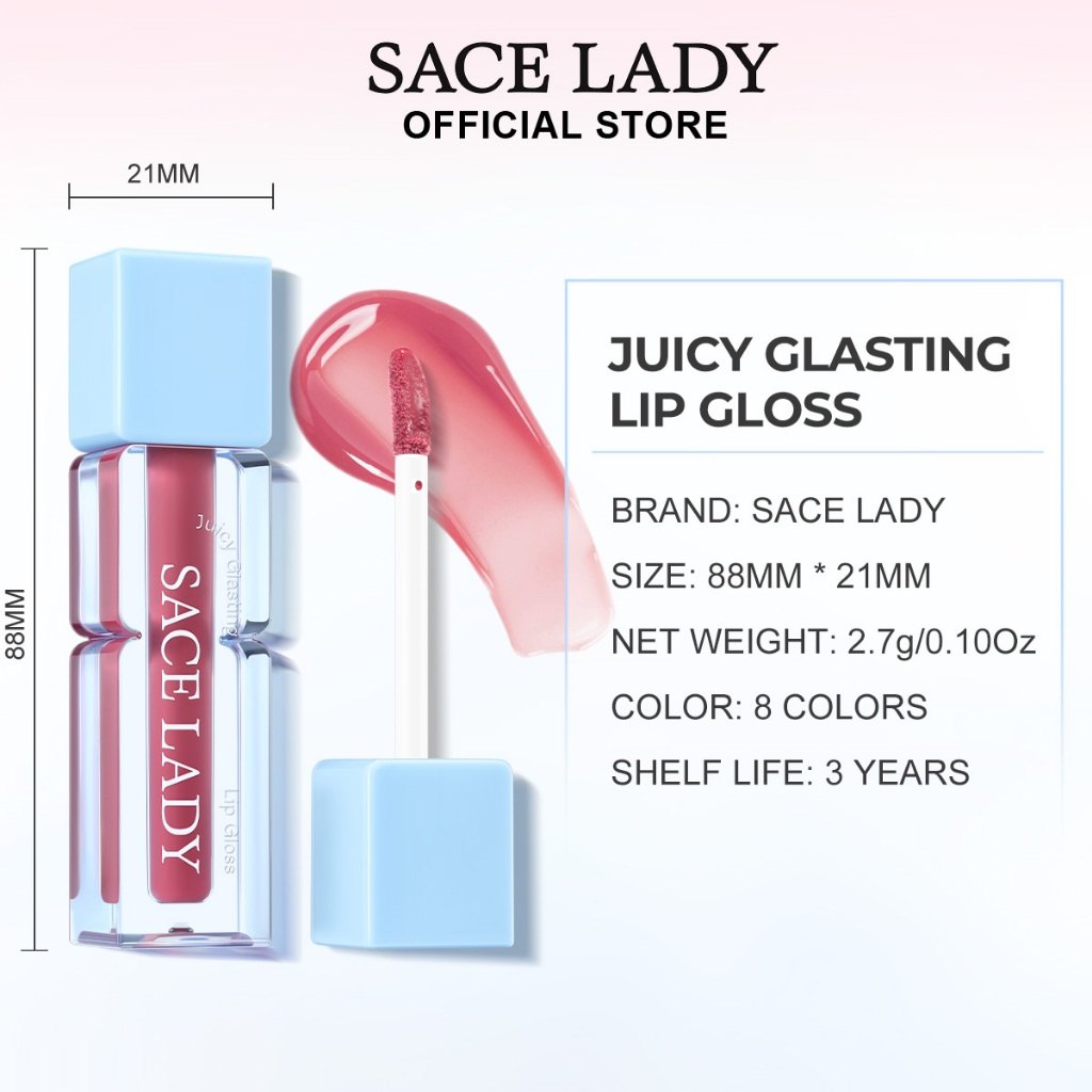 Son Tint Mọng Nước SACE LADY – Bóng Nhẹ Không Dính, Trang Điểm Tự Nhiên