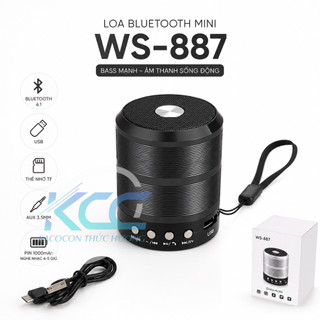 Loa Bluetooth Cầm Tay WS-887 Mini Bass Mạnh Kết Nối Đa Năng USB AUX Thẻ Nhớ Giá Tốt