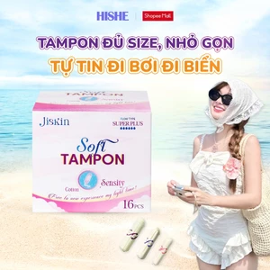Băng vệ sinh Tampon Jiskin dạng ống nhập khẩu Hàn Quốc Fullsize mềm mại, siêu thấm, tự tin đi biển đi bơi