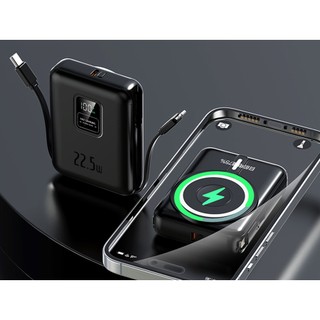 Pin Dự Phòng không dây EOFE G108 10000mAh Magnetic 15W, TypeC PD 20W và QC3.0 22.5W, Kèm 2 cáp sạc ra - Nhất Tín