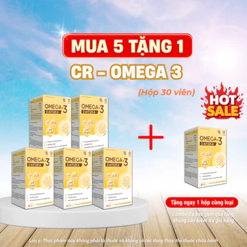 [Mua 5 Tặng 1] Viên Uống CR-Omega 3 – Bổ Sung Omega 3, Tốt Cho Mắt, Não, Tim Mạch (Hộp 30 Viên)