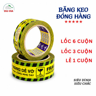 [Hỏa Tốc HCM] Bộ 6 Cuộn Băng Keo Đóng Gói Hàng Dễ Vỡ Siêu Bám Chắc, Loại Tốt