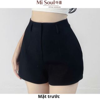 Quần Short Nữ Cạp Cao Dáng A Thiết Kế Đai Lưng BigSize, Quần Đùi Nữ Ống Rộng Lưng Cao MiSoul 411-470