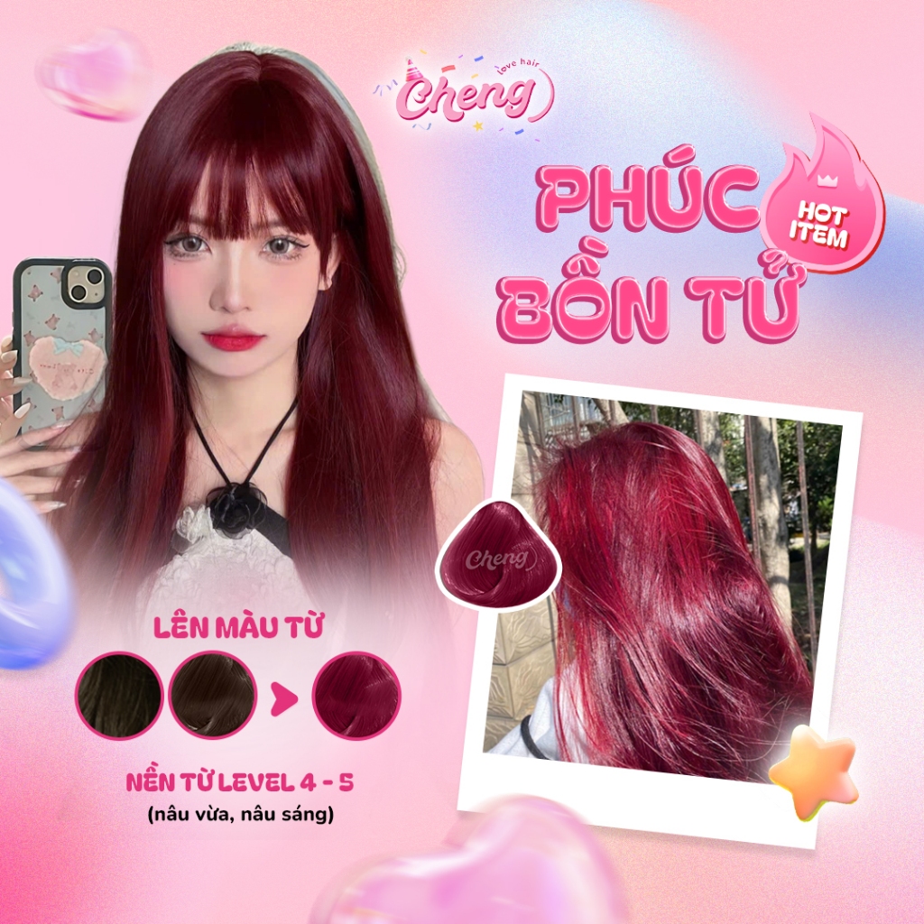 Thuốc Nhuộm Tóc Màu PHÚC BỒN TỬ Không Tẩy | Chenglovehair, Chenglovehairs