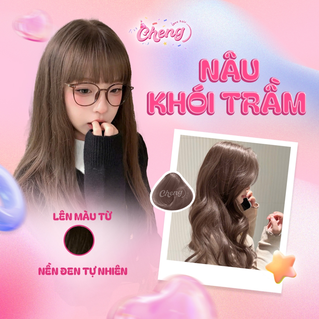 Thuốc Nhuộm Tóc Màu NÂU KHÓI TRẦM Không Tẩy| Chenglovehair, Chenglovehairs