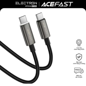 Cáp sạc nhanh C to C ACEFAST C23-03 60W – Tự ngắt an toàn, dây bện bền bỉ 1.2m