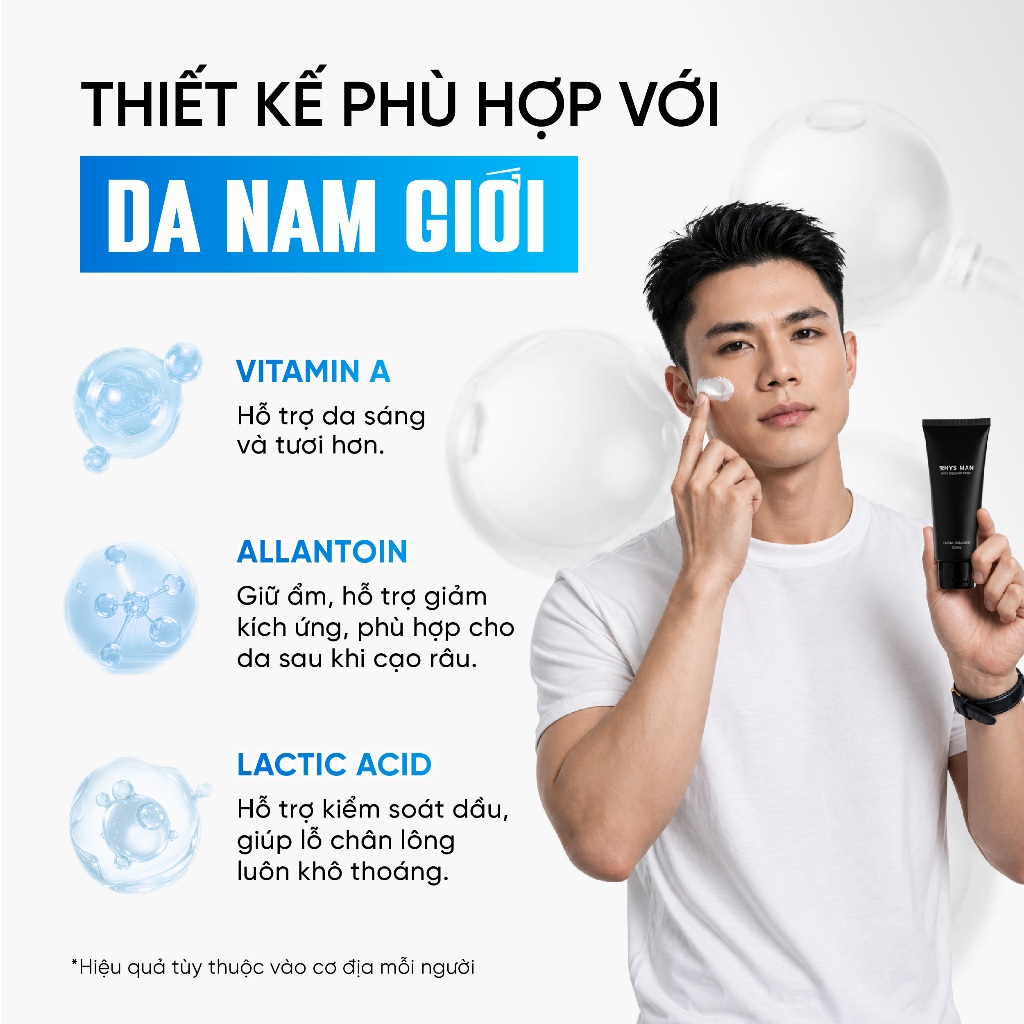 Combo Sữa tắm gội nam 3in1 350ml & Sữa rửa mặt 100ml & Dung dịch vệ sinh 120ml & Nước hoa 10ml Rhys Man - Combo Nam Tính