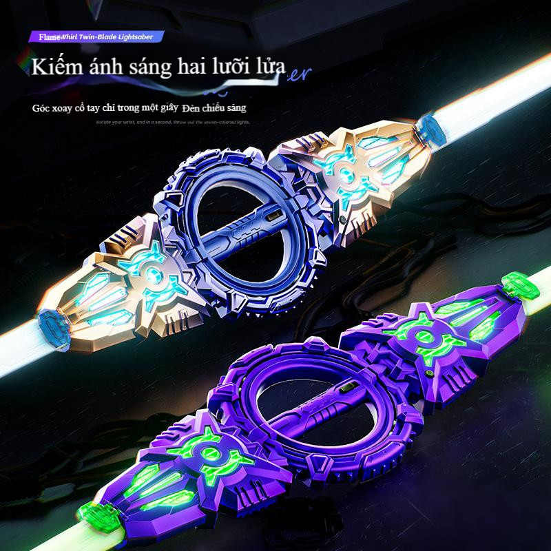 Kiếm ánh sáng LED xoay 360 độ Âm thanh chiến đấu vui nhộn phù hợp cho nhiều kiểu chơi.